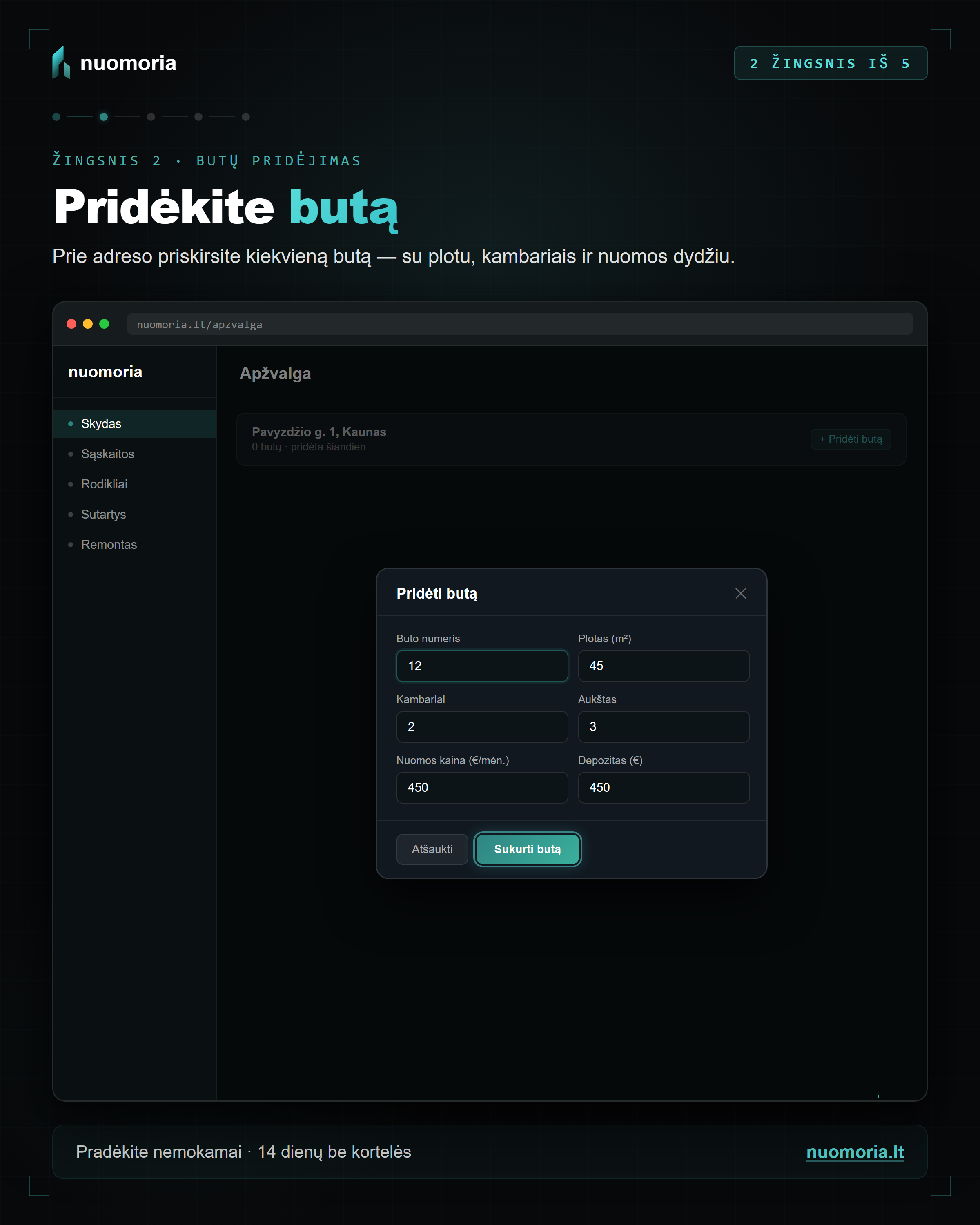 Pridėk butą prie adreso